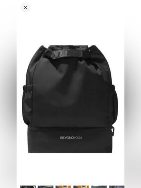 Beyond Yoga Convertible Gym Backpack Tote Black Yoga Travel Bag Drawstring  NWT